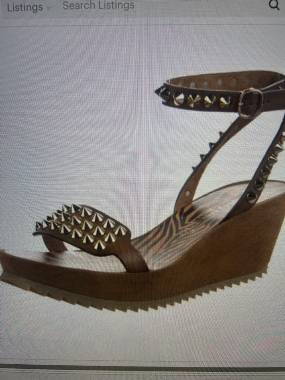 Pedro Garcia Felda Studded Wedge Sandals